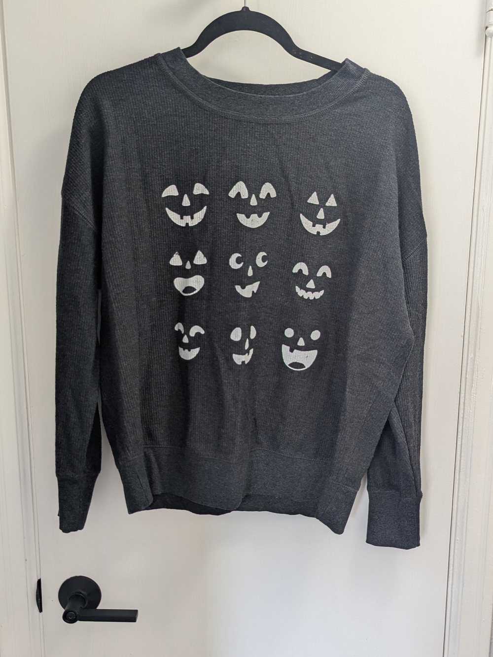 Jack-O'-Lantern Graphic Waffle Shirt